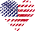 Logo of Dating-Ratgeber USA, Heart Shaped Image of USA flag.
