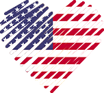 Logo of Dating-Ratgeber - USA, Heart Shaped Image of USA flag.